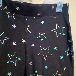Torrid metallic star capri leggings